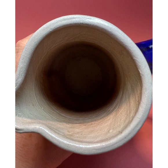 Belgium Gres De la Roche Salt Glazed Stoneware Pitcher Artist Signed Handmade - Picture 6 of 6